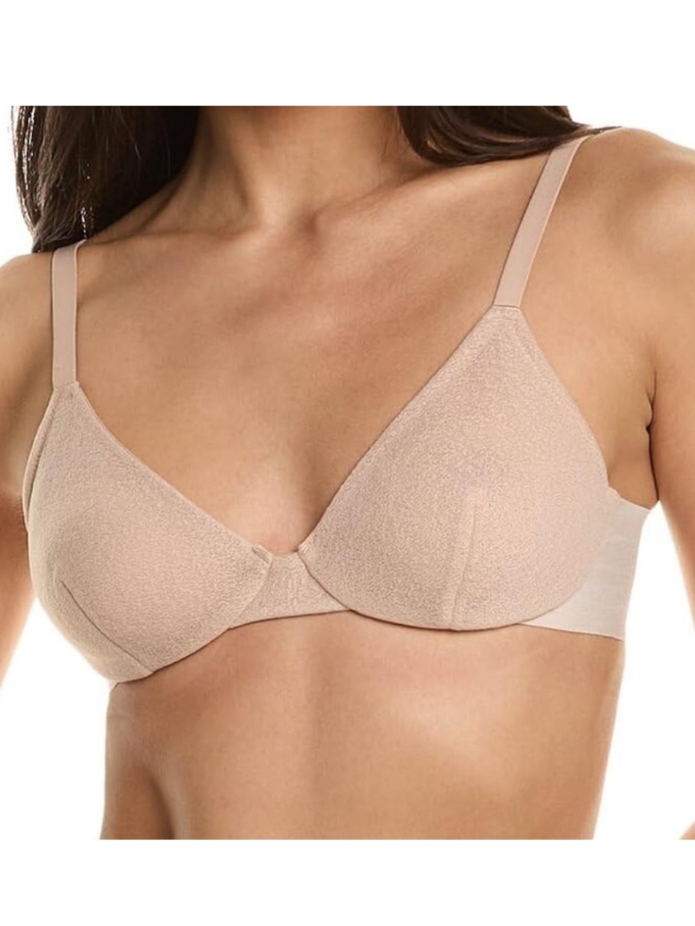 Spanx Medium A-C Cup Bra Fit to You Bra in Champagne Beige Sheerflex 30071R NWT